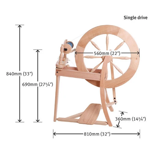 Ashford Traditional Spinning Wheel - Single Drive 2 Ashford Traditional Spinning Wheel - Single Drive - Image 2