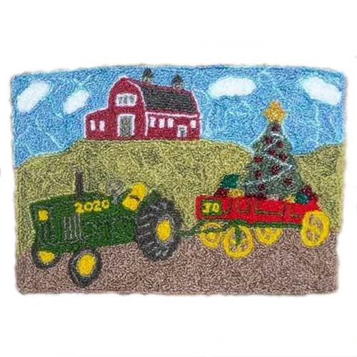 Punch Needle Kit - Farmer's Christmas 1 Punch Needle Kit - Farmer's Christmas