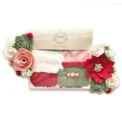 Felt Flower Craft Kit - Holly Jolly Poinsettia 7 Felt Flower Craft Kit - Holly Jolly Poinsettia -The Yarn Haven HGH 001c 41680.1674485673