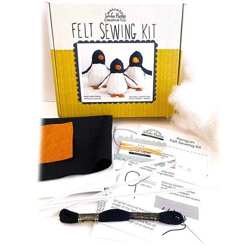 Jennifer Heynen Felt Sewing Kit - Adelie Penguins 3 Jennifer Heynen Felt Sewing Kit - Adelie Penguins - Image 3