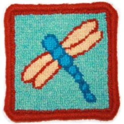 Complete Coaster Rug Hooking Kit - Dragonfly