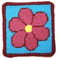 Complete Coaster Rug Hooking Kit - Flower