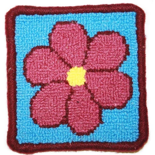 Complete Coaster Rug Hooking Kit - Flower 1 Complete Coaster Rug Hooking Kit - Flower