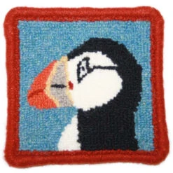 Complete Coaster Rug Hooking Kit - Puffin