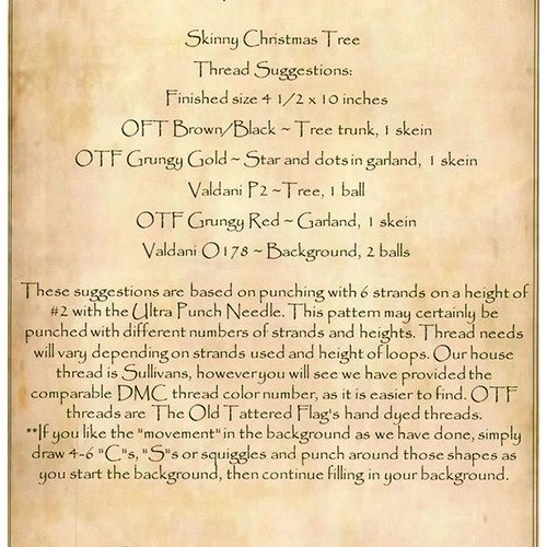 Punch Needle Pattern - Skinny Christmas Tree 2 Punch Needle Pattern - Skinny Christmas Tree - Image 2