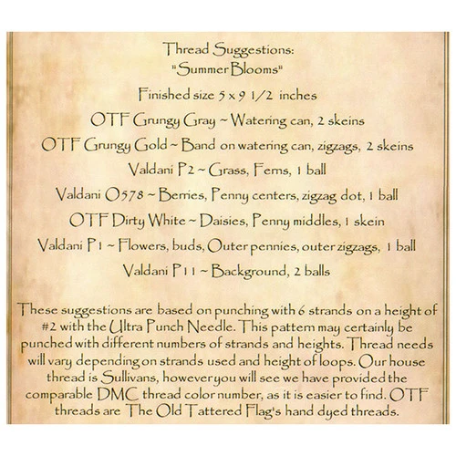 Punch Needle Pattern - Summer Blooms 2 Punch Needle Pattern - Summer Blooms - Image 2