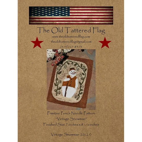 Punch Needle Pattern - Vintage Snowman 1 Punch Needle Pattern - Vintage Snowman
