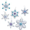 Bucilla Felt Ornaments Applique Kit - Sparkle Snowflakes