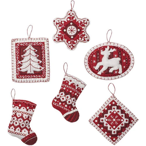 Bucilla Felt Ornaments Applique Kit - Nordic Christmas 1 Bucilla Felt Ornaments Applique Kit - Nordic Christmas