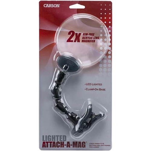 Carson Attach-A-Mag Flexible Lighted Magnifier 2 Carson Attach-A-Mag Flexible Lighted Magnifier - Image 2
