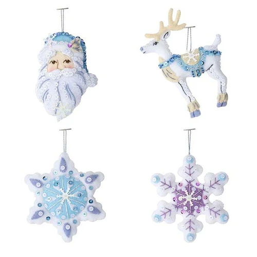 Bucilla Felt Ornaments Applique Kit - Winter Wonderland 2 Bucilla Felt Ornaments Applique Kit - Winter Wonderland - Image 2